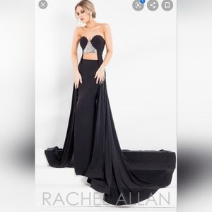 Rachel Allan Black and Silver Prom Dress